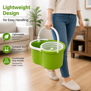 Spin Mop and Bucket Set with Wringer, 360° Self-Wringing Floor Cleaning System, Microfiber Mop Head, Hands-Free Cleaning for Tile, Hardwood & Home Floors