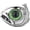 Green, variant on Men's Stainless Steel Creative Hip Hop Chinese Koi Carp Cyprinoid Fish Skeleton with Devil Bloody Eye Gemstone Biker Ring