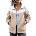thumbnail image 5 of Lnmiateer Womens Long Sleeve Zip Up Hooded Sweatshirt Lightweight Casual Full Zip Jacket Fashion Outerwear for Autumn & Winter, 5 of 9