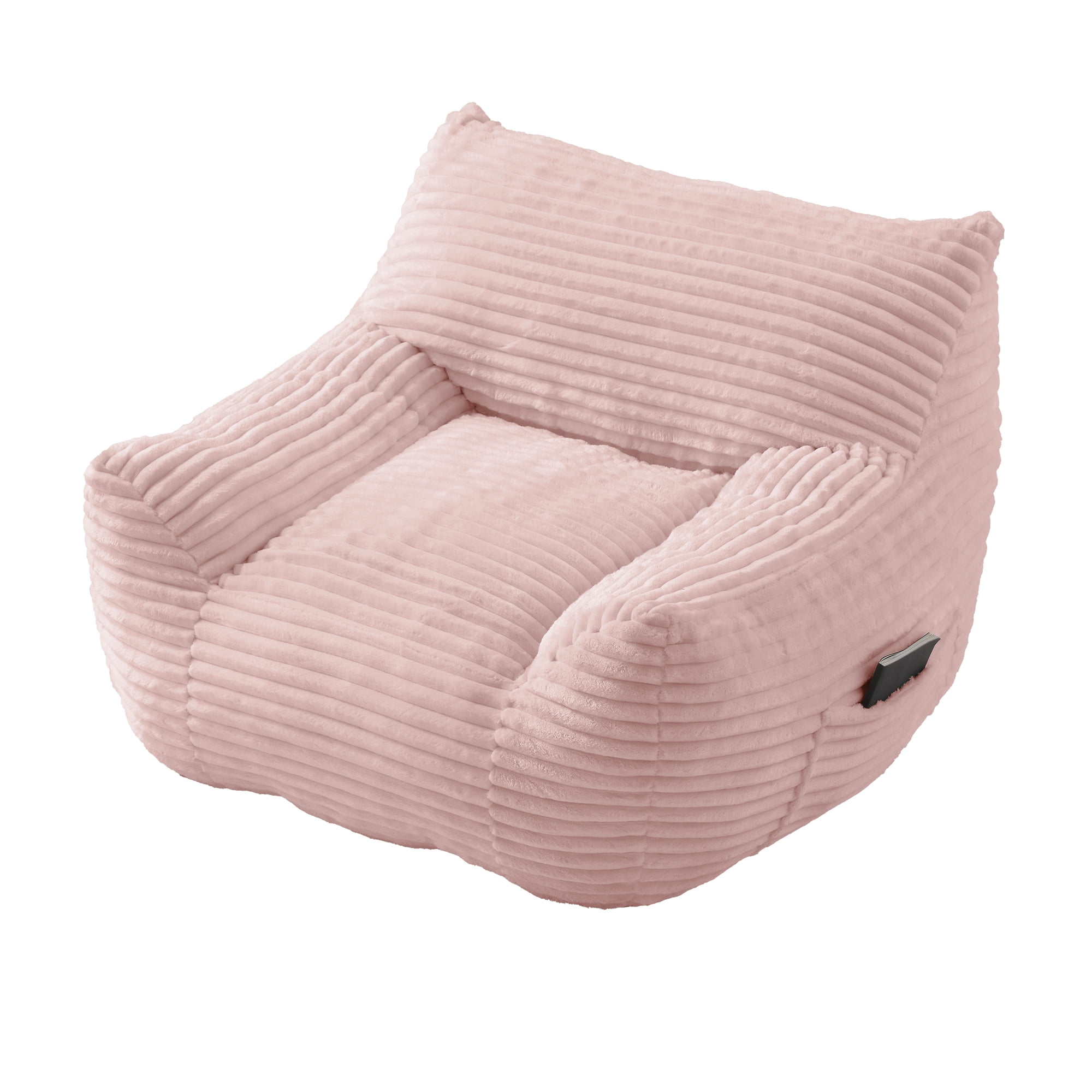 Oversized Adult Bean Bag Chair with Matching Ottoman, High Resilience Shredded Foam Comfy Lazy Sofa for Gaming Reading, Ergonomic Lounge Chair for Living Room Bedroom Dorm