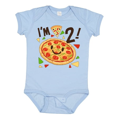 

Inktastic Im Two! pizza birthday party Boys or Girls Baby Bodysuit