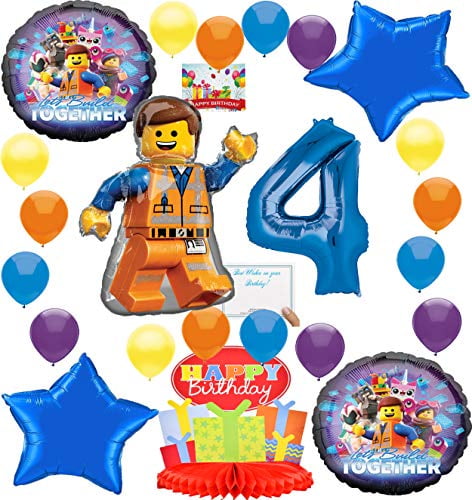 LEGO MOVIE 2 JUMBO HAPPY BIRTHDAY PARTY BANNER DECORATION KIT 10FT PERSONALIZE 