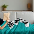 thumbnail image 3 of All You Need Is Love Soft Flannel Fleece Blanket, Creative Graphic Design with Brush Fonts Inspirational Words, Cozy Plush for Indoor and Outdoor Use, 60" x 80", Teal Black and White, by Ambesonne, 3 of 5