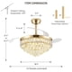 thumbnail image 5 of Ventilador de Techo Tipo Candelabro Deliyfans 42'' con Luces Dorado, 5 of 9