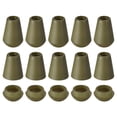 thumbnail image 1 of Unique Bargains 20Pack Plastic Cord Lock Bell End Stopper Cord End Lock Rope Fastener, Dark Green, 1 of 5