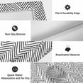 thumbnail image 6 of White Black Stripe Outdoor Rug for Patio/Deck/Porch, Non-Slip Large Area Rug 6 x 9 Ft, Modern Abstract Art Moire Striped Indoor Outdoor Rugs Washable Area Rugs, Reversible Camping Rug Carpet Runner, 6 of 8