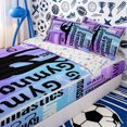 thumbnail image 3 of Erosebridal Gradient Gymnast Print Zipper Full Size Comforter Sets with Fitted Sheet and 2 Pillowcases,Black Dancer Silhouette Blue Purple Tone Accent Zipper Bedding Set,Violet Cyan,4pcs,Reversible, 3 of 6