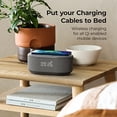 thumbnail image 4 of i-box Dawn, Radio Despertador, Despertador para Dormitorio, Radio FM, Despertador Digital con Carga Inalámbrica, Altavoces con Bluetooth, Puerto USB, Luz Nocturna Regulable (Gris), 4 of 5