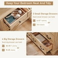 thumbnail image 5 of OKD 7 Drawers Dresser for Bedroom, Farmhouse Wooden Wide Chest of Drawers, Closet Clothes Storage Organizer for Bedroom, Living Room, Natural Oak, 5 of 5