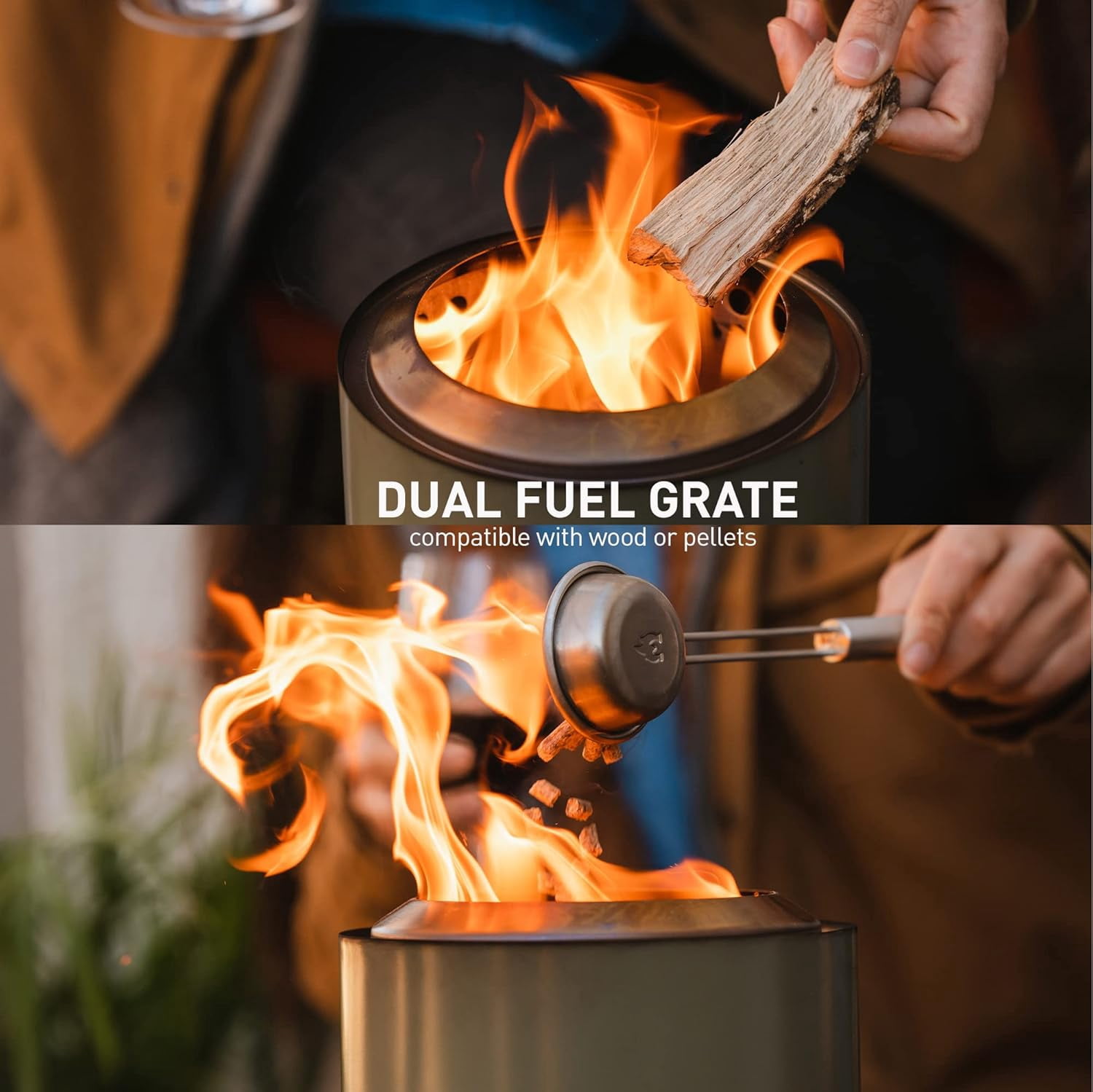 Solo Stove Mesa, 5.1 Inch Tabletop Fire Pit with Stand - Smokeless, Stainless Steel Fire Pit for Camping, Outdoor & Patio- Wood Burning or Pellet Fueled Portable Bonfire, 1.4lbs, Bronze
