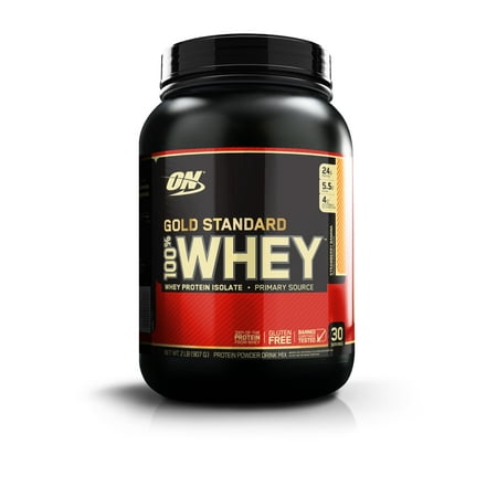 Optimum Nutrition Gold Standard 100% Whey Protein Powder, Strawberry Banana, 24g Protein, 2