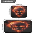 thumbnail image 3 of GZHJMY Fire Skull Kitchen Rug Set of 2 Non Slip Washable Cushioned Anti-Fatigue Kitchen Mat Comfort Standing Floor Mat for Kitchen Washroom Bedroom Carpet Runner, 3 of 7