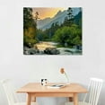 thumbnail image 3 of JRXY  Canvas Print Wall Art Woodland Nursery Decor Colorado Forest River Rapid Rock Mountain Nature Wilderness Earth Scenery Rustic Scenic Landscape for Living Room, Bedroom, Office picture 1, 3 of 5