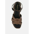 thumbnail image 6 of ASHTON Tan Flat Ankle Strap Sandals, 6 of 7