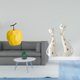 thumbnail image 2 of figura de arte,Escultura de fruta de porcelana decorativa para el hogar.,Estatua de fruta,decoración,adorno,fruta,figurita,oficina,Figura de gato,Esculturas de pareja de gatos Figura de gato, 2 of 8