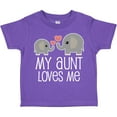 thumbnail image 3 of Inktastic My Aunt Loves Me Niece Nephew Elephant Boys or Girls Toddler T-Shirt, 3 of 5