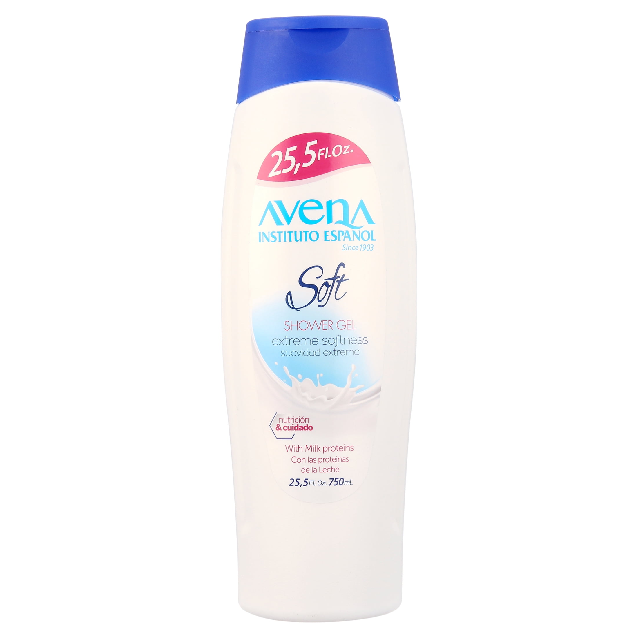 (2 pack) Avena Instituto Espanol Soft Body & Shower Gel, Fresh Sent, Unisex, All Skin Types, 25.5 fl. oz