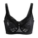 thumbnail image 1 of Sujetador de Encaje Push Up uxcell Semitransparente Copa Fina Underwire Negro Talla 36/80 Fit 36B/C, 1 of 7