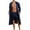 Navy, variant on Kilaqueen Mens Kimono Robe Set 2 Pcs Lightweight Silk Satin Long Sleeve Bathrobe with Shorts Sleepwear Pjs Sets