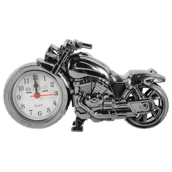 Luxury Vintage Motorcycle Alarm Clock Powered by 1 AA Battery Perfect Gift for Motor Lovers with