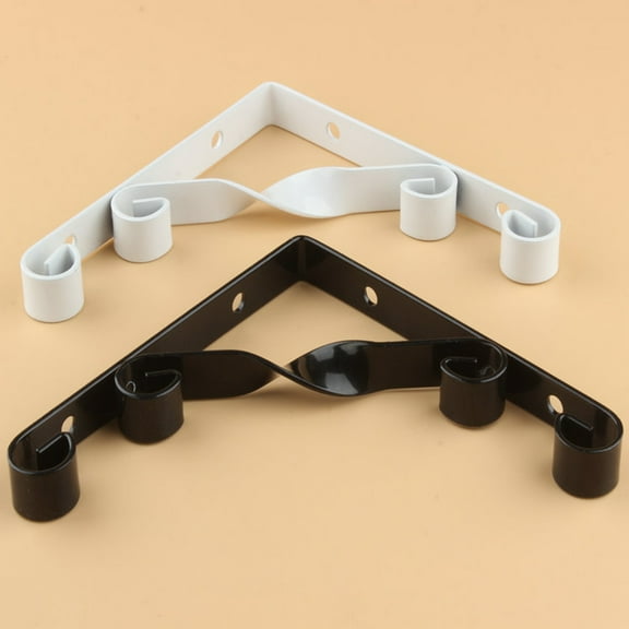 HOMOBABE 2-Pack Modern Iron Triangle Shelf Brackets 15 x 5.9 Inch Indoor Wall Mount Supports for Home and Office