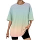 thumbnail image 2 of Fiudx Liquidación de Ofertas Flash Camiseta de Manga Corta con Cuello Redondo y Hombros Caídos para Mujer, 2 of 3