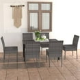 thumbnail image 1 of vidaXL 7 Piece Garden Dining Set Poly Rattan Grey, 1 of 5