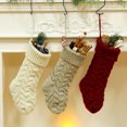 thumbnail image 2 of Injueey Calcetines de decoración de chimenea para Navidad, media de punto, bolsa colgante para dulces, Hotel y hogar Kits de decoración para fiestas, 2 of 6