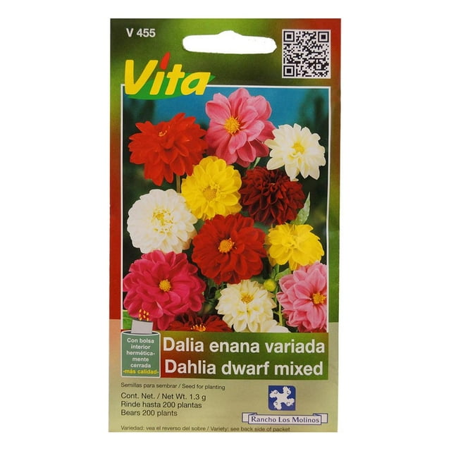 Semillas De Dalia Enana Víta 1.3 Gr Multicolor