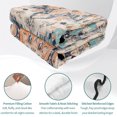 thumbnail image 4 of Twin XL Quilt Set 68''x98'', Orange Blue Lightweight Bedspread Coverlet Set with 2 Pillow Shams, Boho Geometric Middle Century Abstract Western Breathable All Season Quilt Bedding for Dorm/Guest Room, 4 of 9