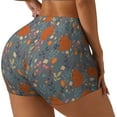 thumbnail image 2 of Fotbe Floral Squirrel Seamless Shorts, Womens Workout Shorts High Waist Stretch Booty Short for Gym/Yoga/Running/Biking-Medium, 2 of 9