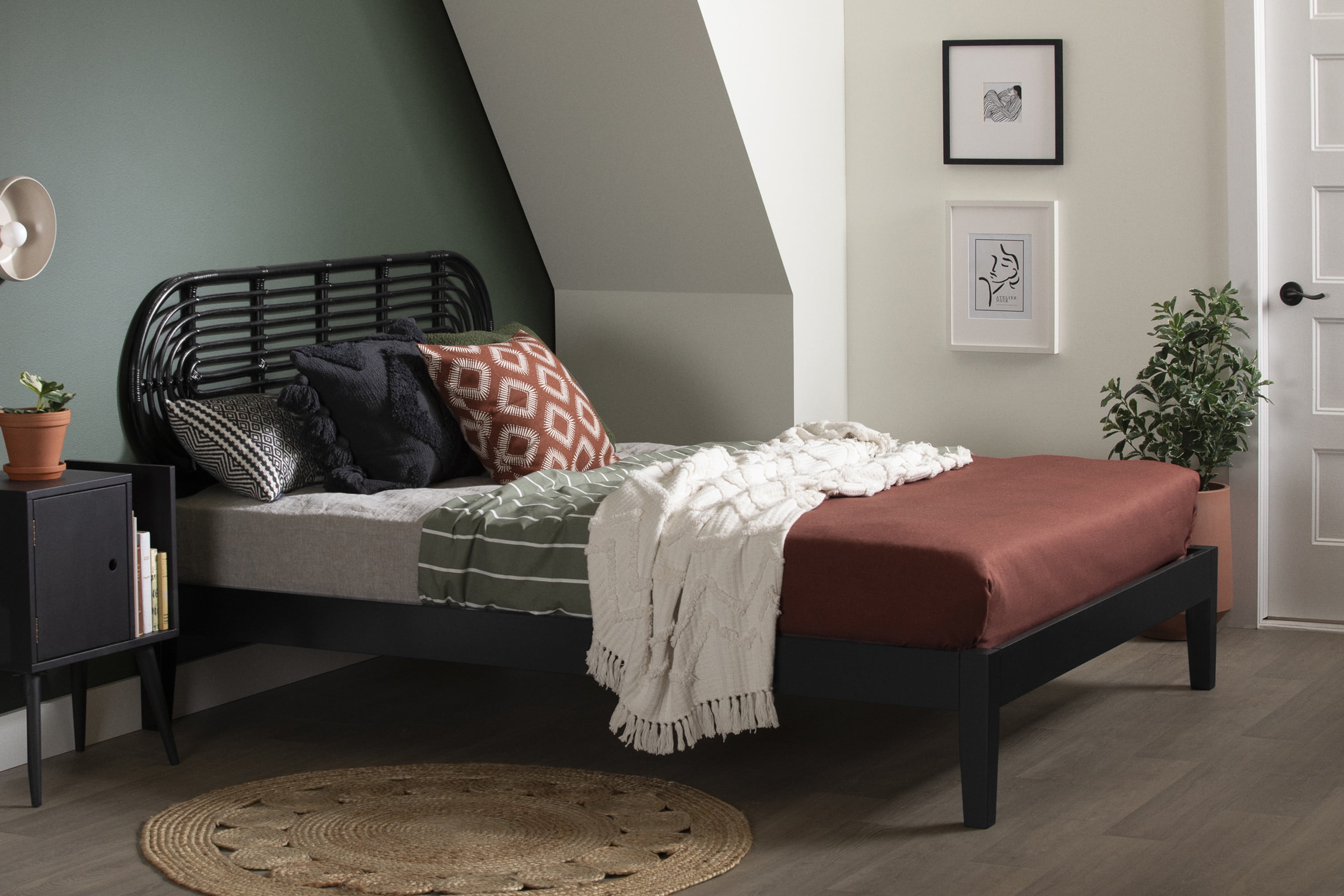 South Shore Hoya, Bohemian Harmony Headboard, Full/Queen Black