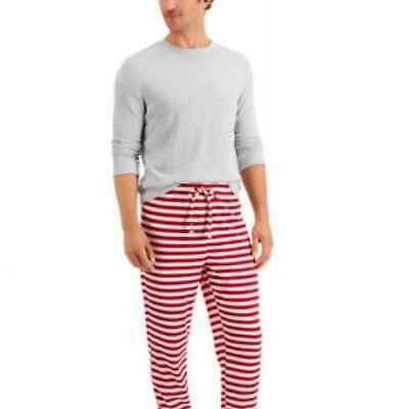 Family Pajamas Mens Solid Pullover Thermal Family Pajama Top Gray XL, $50 NWT