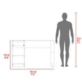 thumbnail image 4 of 47" Wide White Desk with 4 Shelves and 1 Drawer Office Desk for Home Office and Living Room, 4 of 8