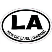 3x2 Oval LA New Orleans Louisiana Sticker Travel Luggage Decal Stickers