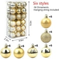 thumbnail image 2 of Pogimechy Christmas Balls Ornaments Christmas Tree Decoration, 72Pc Shatterproof Baubles Christmas Decorations Tree Balls for Glitter Christmas Party Wedding,Glod, 2 of 7