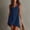 Navy, variant on Ayolanni Sleeveless Women Summer Dresses V-Neck Fashion Solid Midi Slip Dress Casual Party Cotton Vacation Fringe Sundress Green L