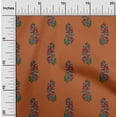 thumbnail image 1 of oneOone Silk Tabby Fabric Leaves & Floral Block Print Fabric BTY 42 Inch Wide, 1 of 4