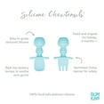 thumbnail image 6 of Bumkins Baby Feeding Chewtensils, Training Fork and Spoon Set, Utensils Ages 6 Mos+ (Blue), 6 of 7