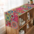 thumbnail image 6 of Table Runners 90 Inches Long Dress Scarves, Colorful Ethnic Farmhouse Coffee/Dining/Kitchen Table Runner for Living Room, Modern Abstract National Geometric Red 13x90 Inch, 6 of 9