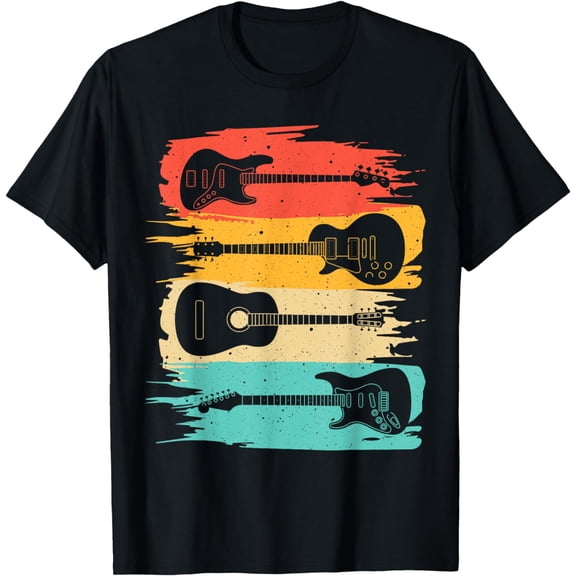 t-shirt Vintage Guitar Gift For Men Women Music Band Guitarist Stuff T-Shirt mens t shirt，black，women，funny，misfits，men，journey