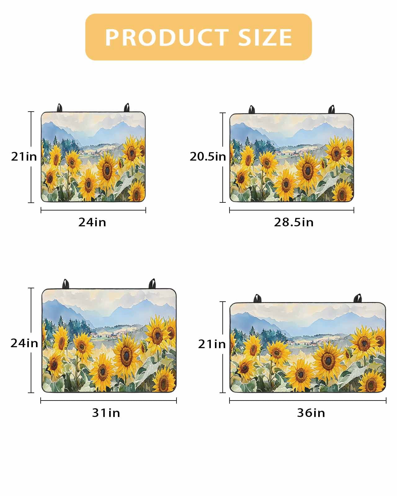 nqOlkjepod Large Induction Cooktop Protector Mat 24"x21", Sunflower Summer Stove Top Covers for Electric Stove, Farmhouse Field Vintage Flowers Stove Burner Cover Mats, Glass Top Stove Cover