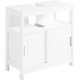 thumbnail image 1 of Mueble para Baño Armario Baño Lavabo Mueble Bajo Lavamanos Armario Organizador Pedestal Sink Cabinet Ideal para Almacenamiento y Organización del Baño(Desagüe al Suelo, Blanco FRG128-II-W), 1 of 2