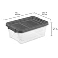 thumbnail image 4 of Sterilite 16 Qt Clear Plastic Storage Containers with Gray Lid (6 Pack), 4 of 7