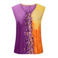 thumbnail image 4 of up to 60% off Gifts Usmixi Womens Tank Tops Beach Fashion Plus Size Comfy Lightweight Tshirts Vest Summer Trendy Tie-Dye Print V-Neck Sleeveless Shirts Blouse Purple m, 4 of 6