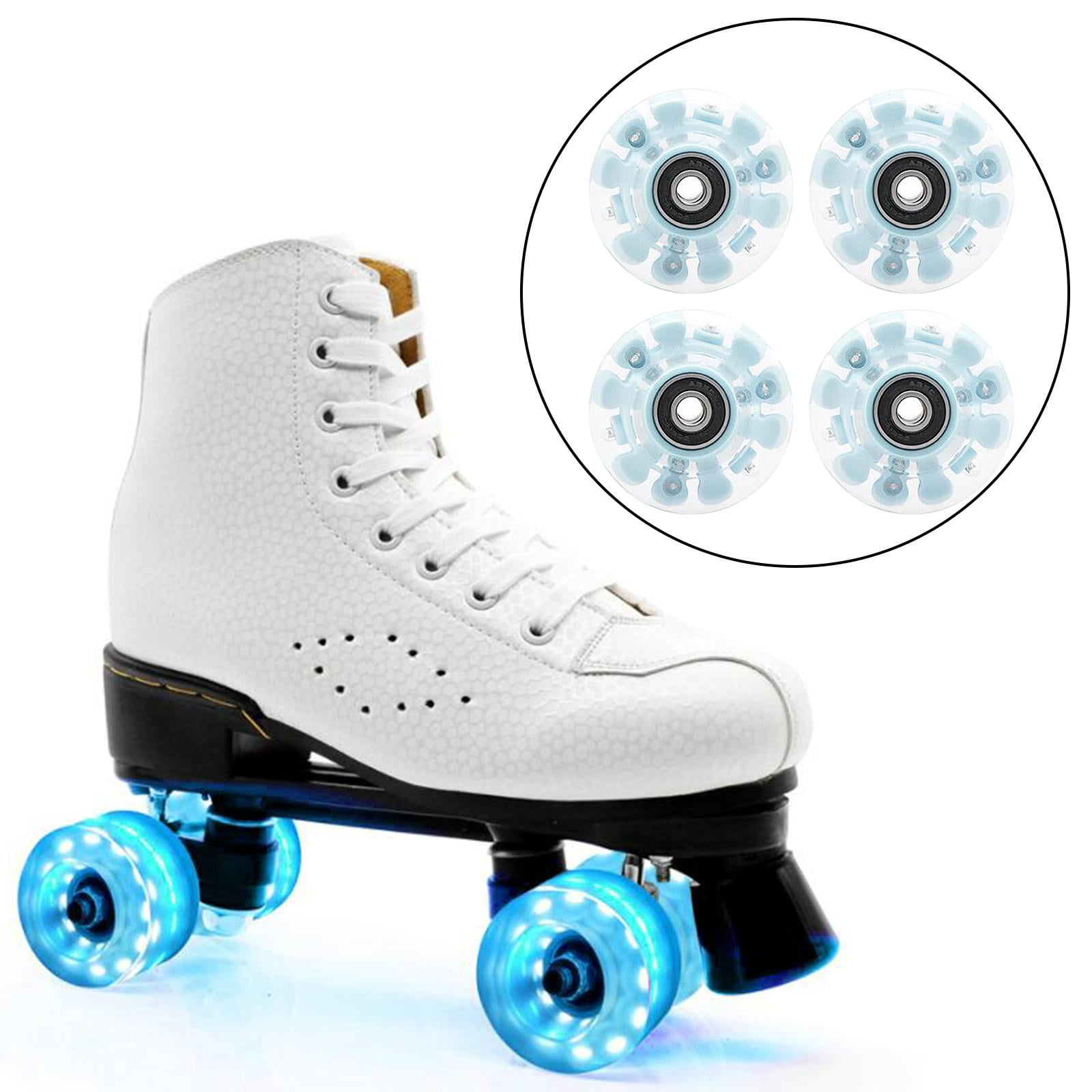 Lot De 4 Roues PU Pour Patins à Roulettes Quad - 58x32 Mm - Avec Roulements Double - Remplacement - 9
