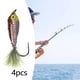thumbnail image 4 of Epoxi Minnow Streamer Fly Agua salada Bass Trucha Perca Chub Múltiples colores 4pcs piezas C Cola Pesca Bass Pike Moscas, 4 of 8