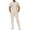 Khaki, variant on hoksml Men Sweatsuit Casual Short Sleeve Stand-up Collar T Shirts And Sweatpants Sets Two-Piece Drawstring Elastic Waist Trousers Athletic Tracksuit Outfits
