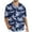 Navy, variant on Hiauspor Men's Short Sleeve Hawaiian Shirt Floral Tropical Print, Casual Beach Style Button Down Shirts Navy L
