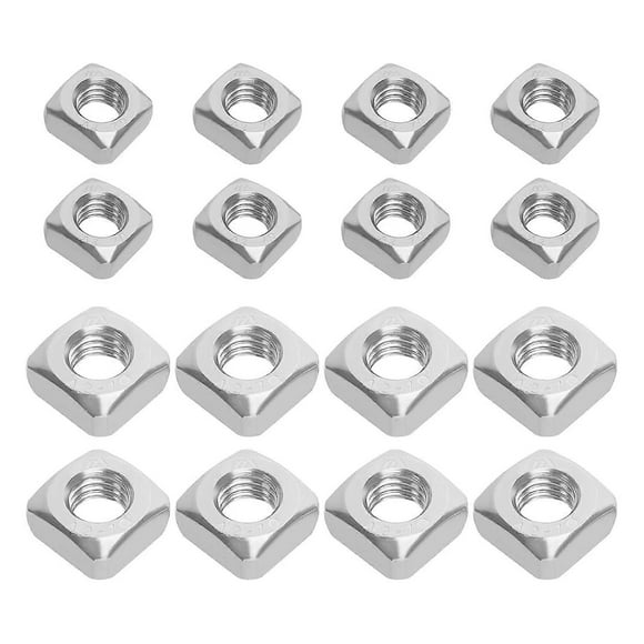 50PCS Square Nuts 304 Stainless Steel Square Nut DIN557 Square Nut Flat Square